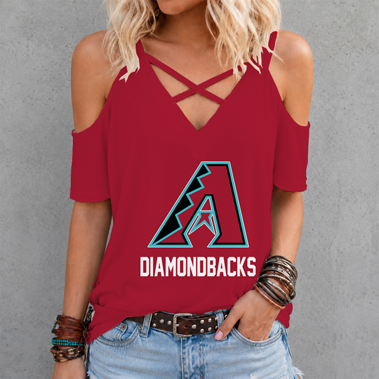 [FLASH SALE] NEW CUSTOMIZED MLB07 ADS ARIZONA DIAMONDBACKS CRISS CROSS V-NECK TOP
