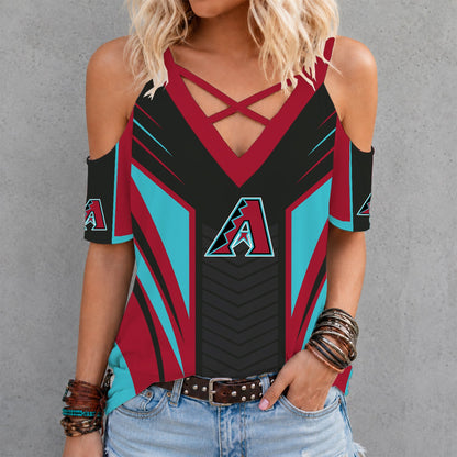 [FLASH SALE] NEW CUSTOMIZED MLB07 ADS ARIZONA DIAMONDBACKS CRISS CROSS V-NECK TOP