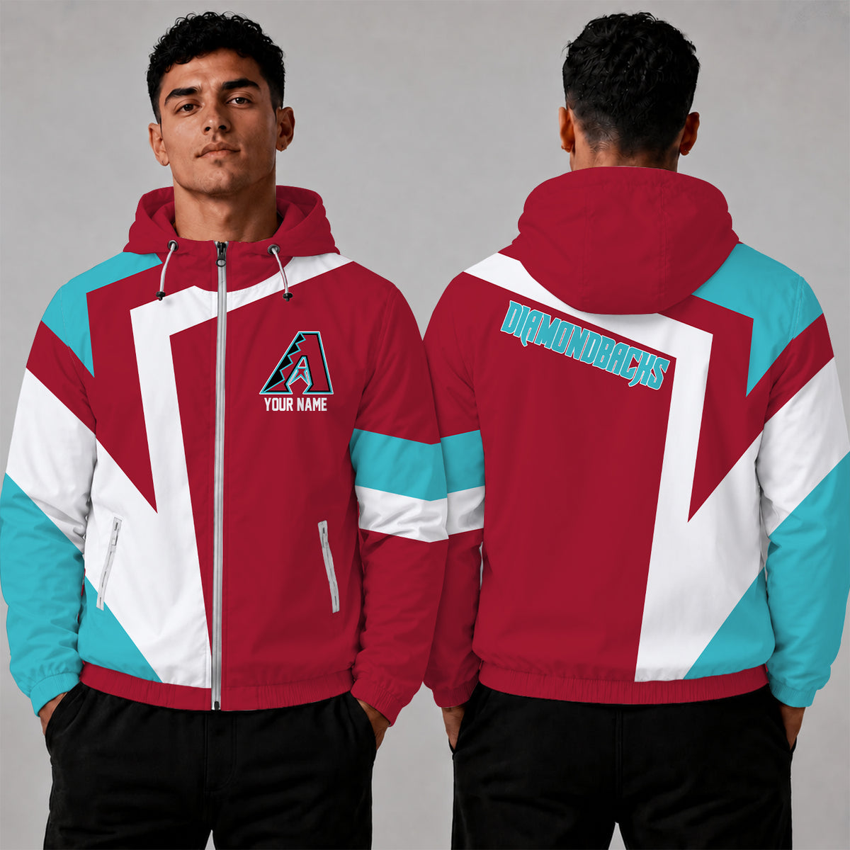 [FLASH SALE] NEW CUSTOMIZED MLB07 ADS ARIZONA DIAMONDBACKS WINDBREAKER JACKET