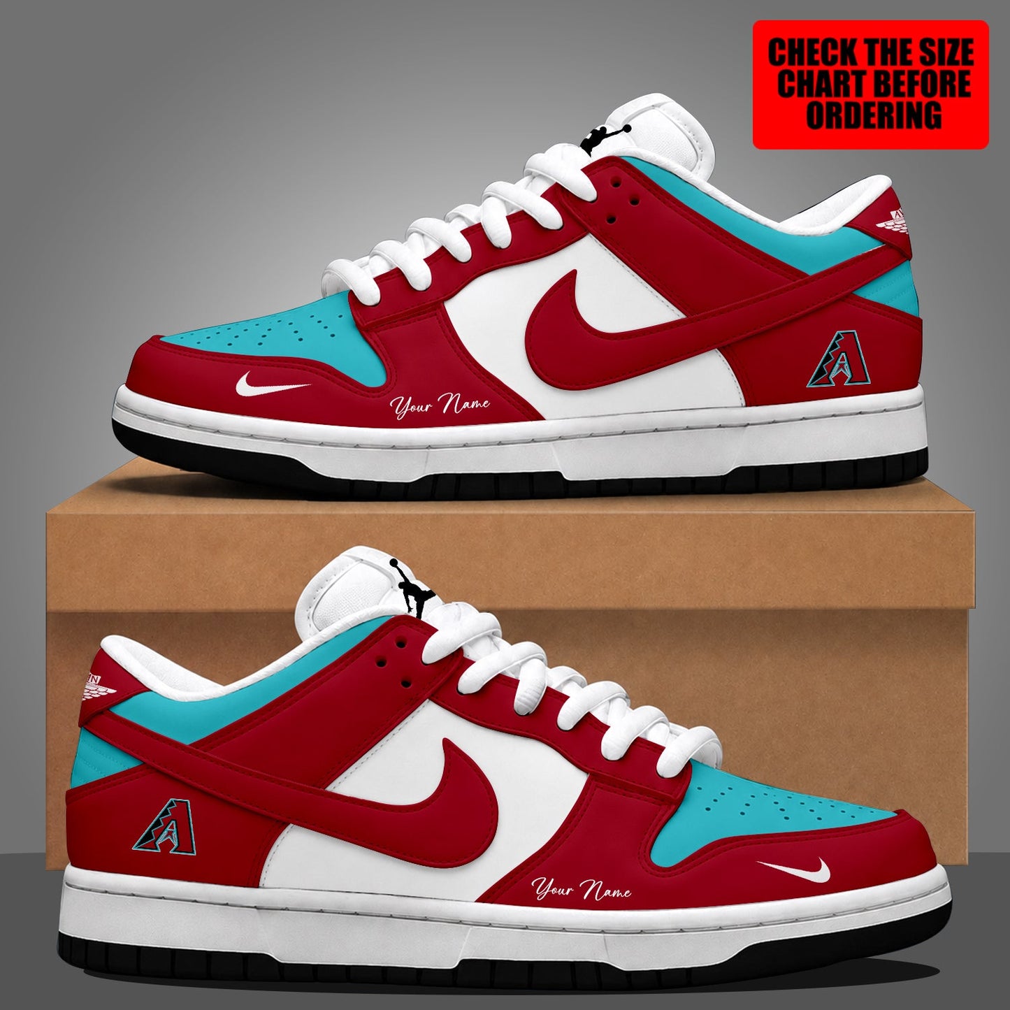 [FLASH SALE] NEW CUSTOMIZED MLB07 ADS ARIZONA DIAMONDBACKS DUNK LOW SHOES