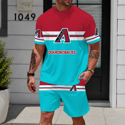 [FLASH SALE] NEW CUSTOMIZED MLB07 ADS ARIZONA DIAMONDBACKS UNISEX T-SHIRT & SHORTS SET