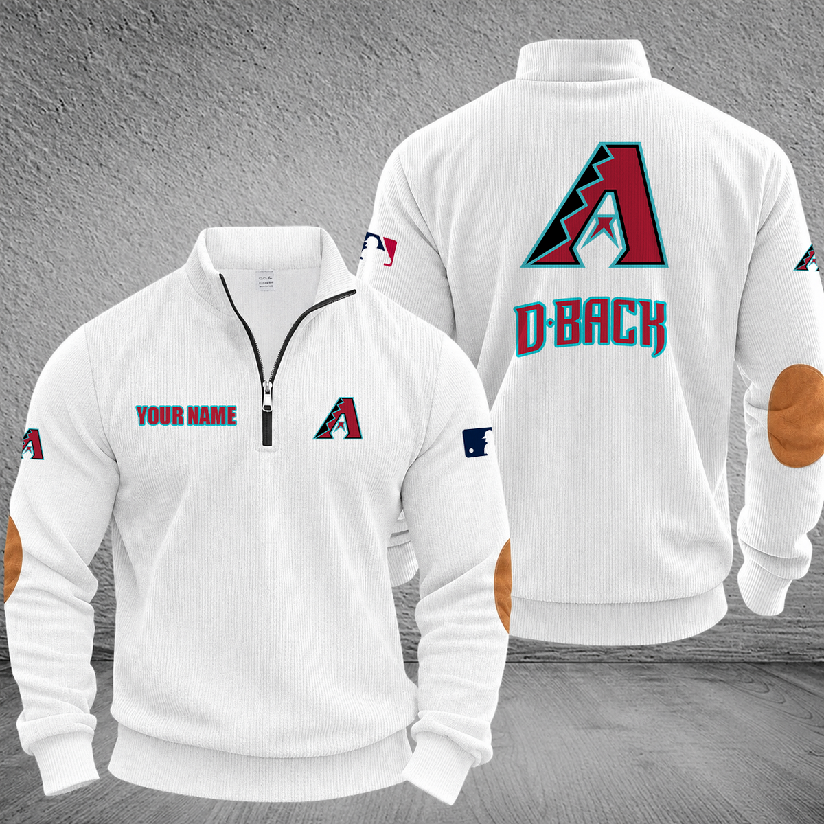 [FLASH SALE] NEW CUSTOMIZED MLB07 ADS ARIZONA DIAMONDBACKS MULTICOLOR STRIPED QUATER ZIP SWEATSHIRT