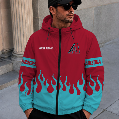 [FLASH SALE] NEW CUSTOMIZED MLB07 ADS ARIZONA DIAMONDBACKS WINDBREAKER JACKET
