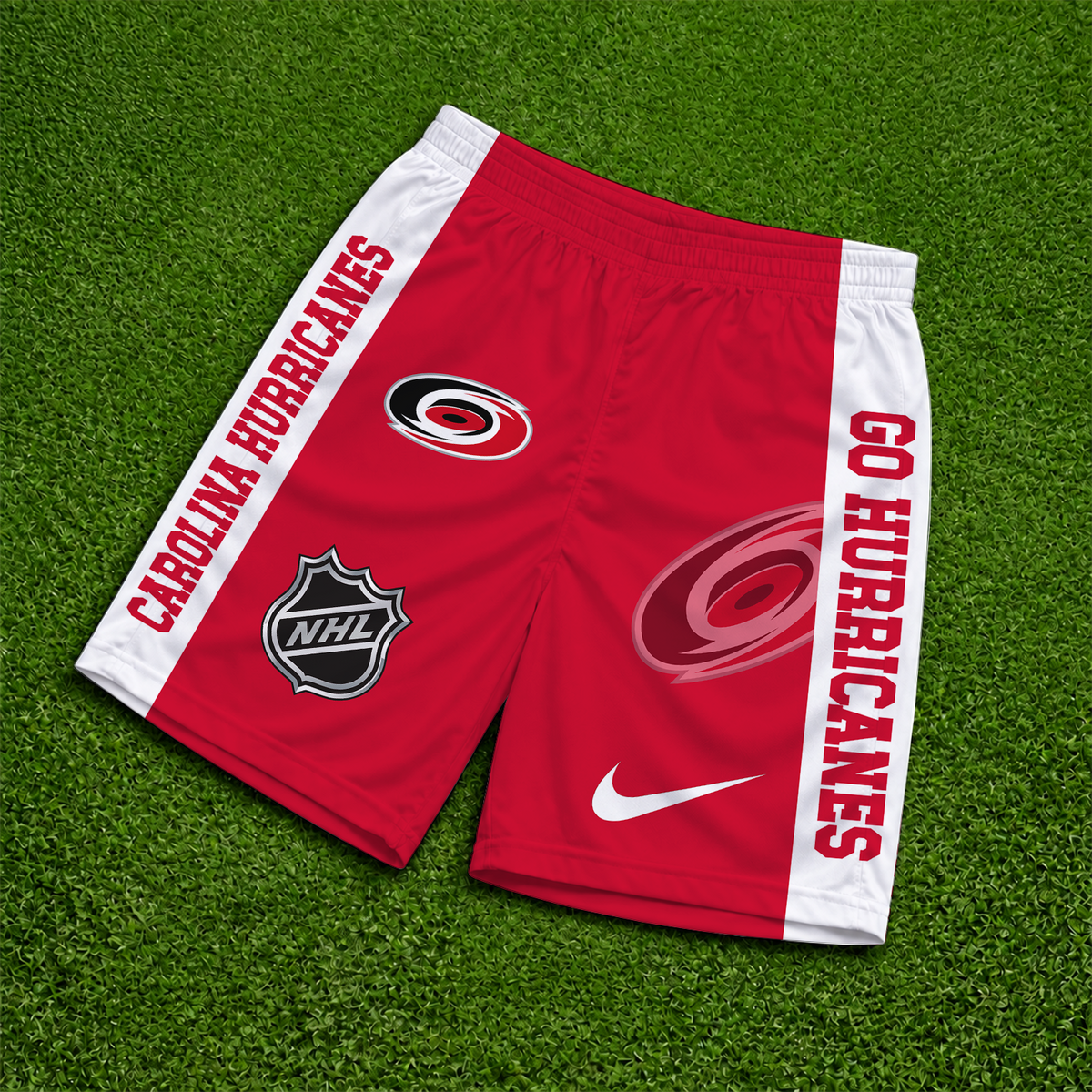 [SUPER SALE] NEW CUSTOMIZED NHL07 CLH CAROLINA HURRICANES SHORT PANTS