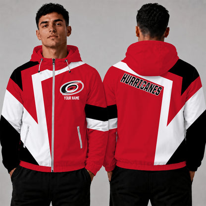 [SUPER SALE] NEW CUSTOMIZED NHL07 CLH CAROLINA HURRICANES WINDBREAKER JACKET