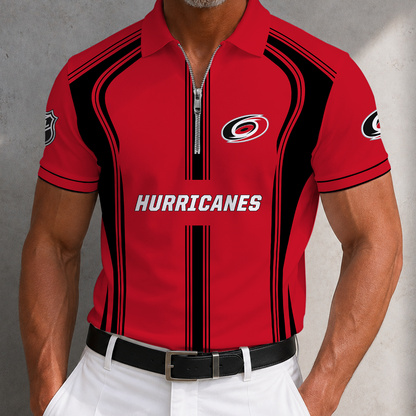 [SUPER SALE] NEW CUSTOMIZED NHL07 CLH CAROLINA HURRICANES POLO SHIRT
