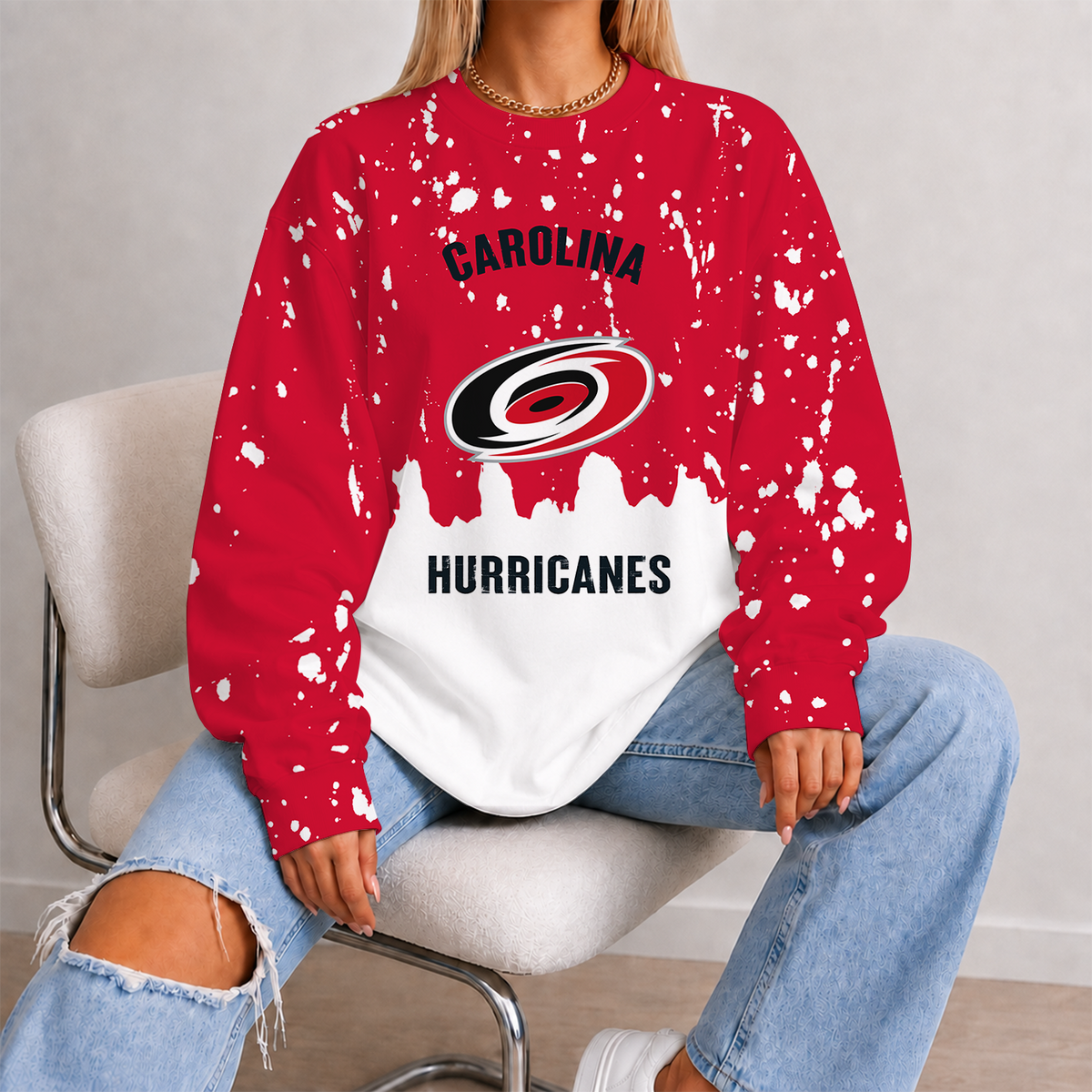 [SUPER SALE] NEW CUSTOMIZED NHL07 CLH CAROLINA HURRICANES UNISEX SWEATSHIRT