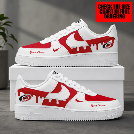 [SUPER SALE] NEW CUSTOMIZED NHL07 CLH CAROLINA HURRICANES AF1 SHOES