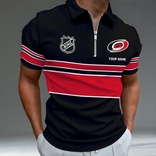 [SUPER SALE] NEW CUSTOMIZED NHL07 CLH CAROLINA HURRICANES POLO SHIRT