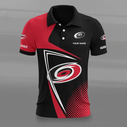 [SUPER SALE] NEW CUSTOMIZED NHL07 CLH CAROLINA HURRICANES POLO SHIRT