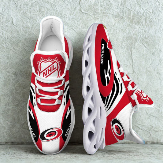 [SUPER SALE ] NEW CUSTOMIZED NHL07 CLH CAROLINA HURRICANES MAX SOUL SHOES