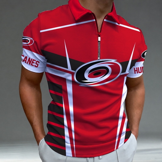 [SUPER SALE] NEW CUSTOMIZED NHL07 CLH CAROLINA HURRICANES POLO SHIRT