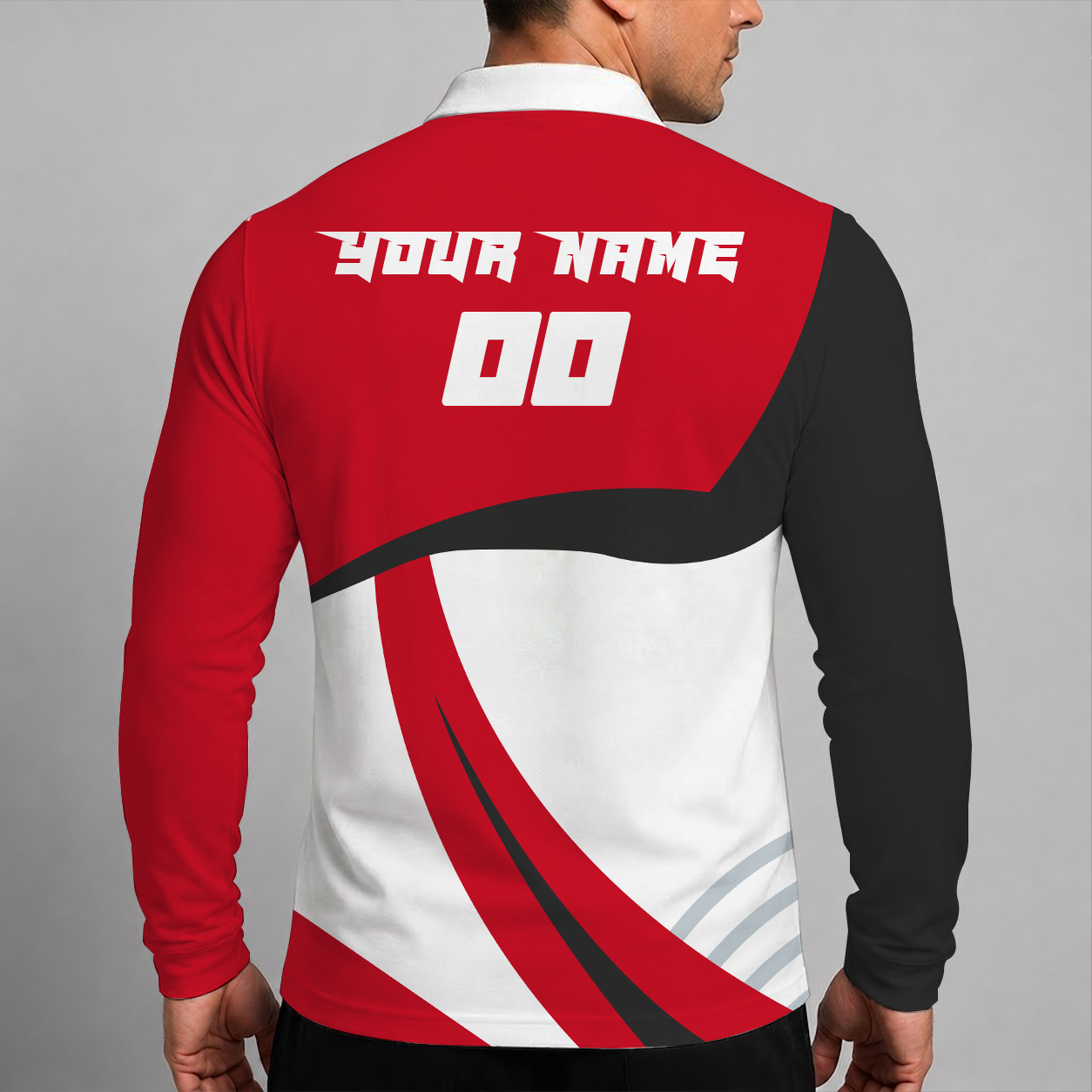 [SUPER SALE] NEW CUSTOMIZED NHL07 CLH CAROLINA HURRICANES MEN LONG SLEEVE POLO