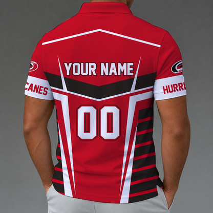 [SUPER SALE] NEW CUSTOMIZED NHL07 CLH CAROLINA HURRICANES POLO SHIRT