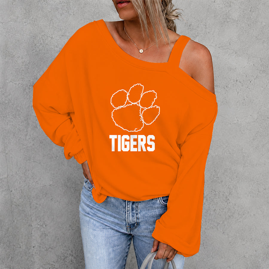 [FAN FAVORITE] NEW CUSTOMIZED NCAA FBS07 CST CLEMSON TIGERS DROP SHOULDER SWEATSHIRT
