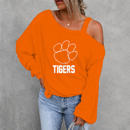 [FAN FAVORITE] NEW CUSTOMIZED NCAA FBS07 CST CLEMSON TIGERS DROP SHOULDER SWEATSHIRT