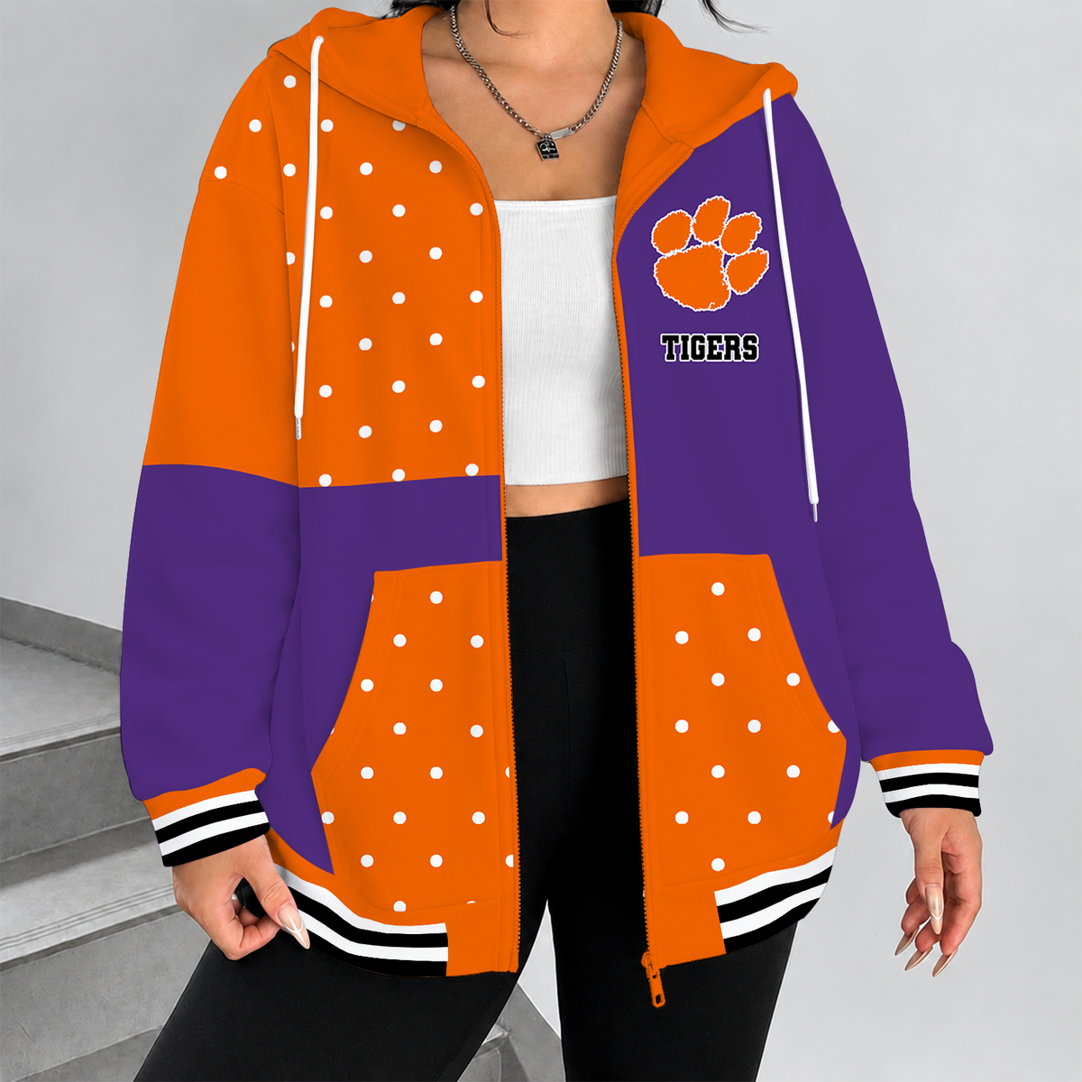 [FAN FAVORITE] NEW CUSTOMIZED NCAA FBS07 CST CLEMSON TIGERS ZIP HOODIE