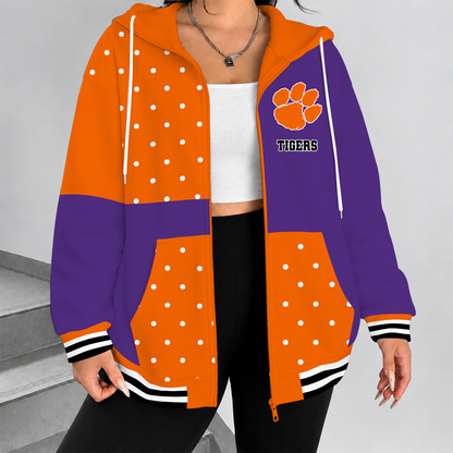 [FAN FAVORITE] NEW CUSTOMIZED NCAA FBS07 CST CLEMSON TIGERS ZIP HOODIE