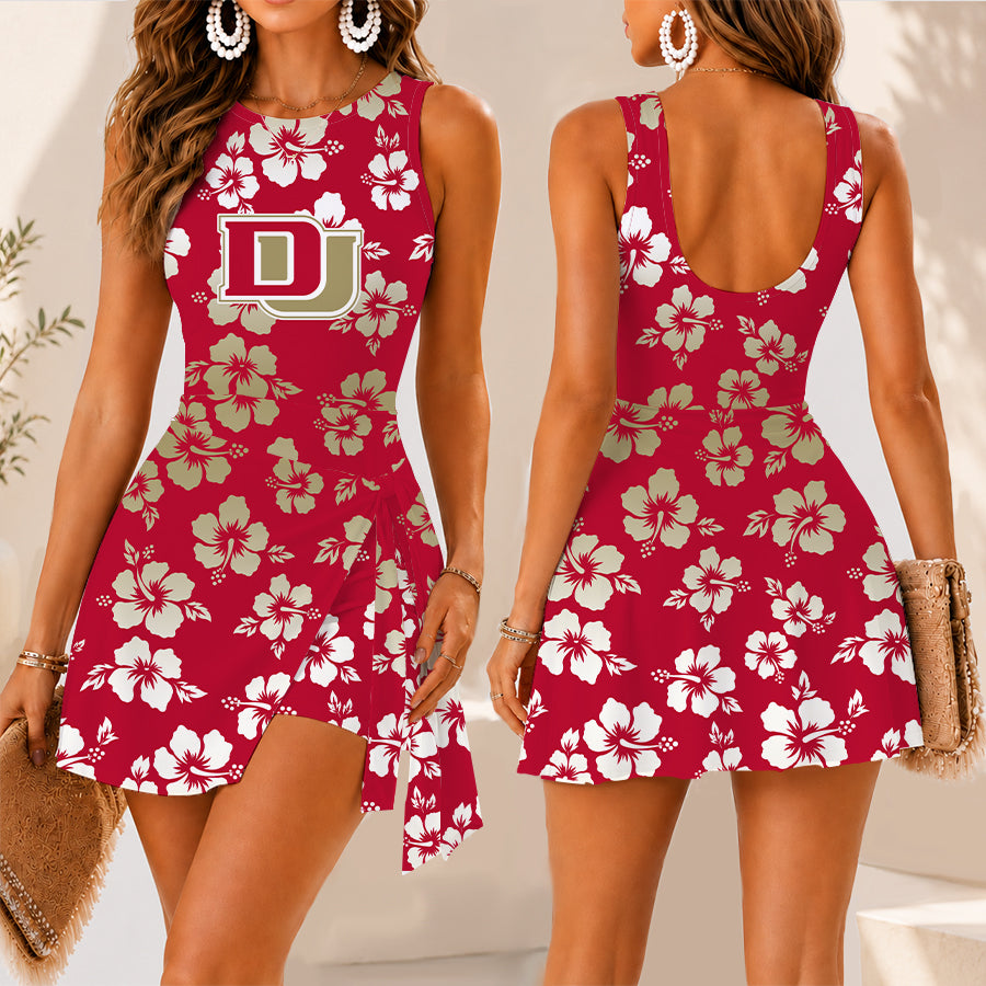 [FAN FAVORITE] NEW CUSTOMIZED NCAA MFF07 DEP DENVER PIONEERS WOMEN'S SUMMER SKORT DRESS