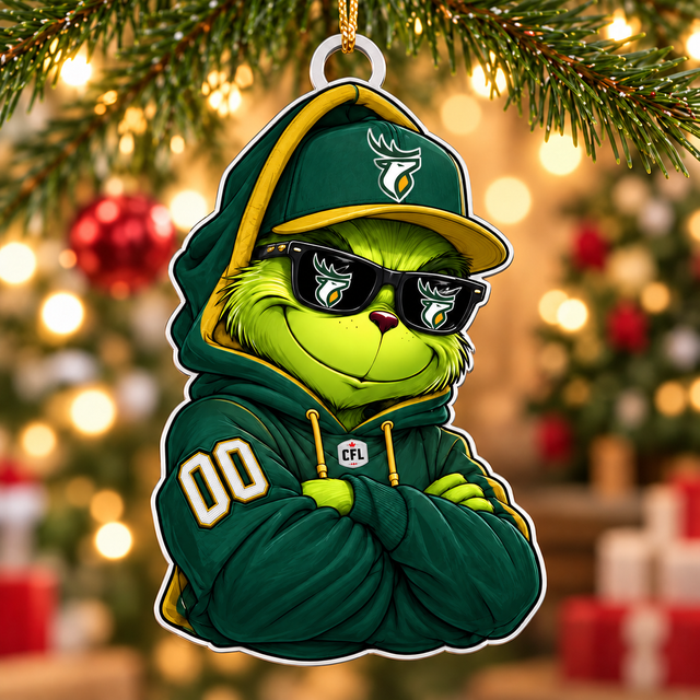 [FAN EXCLUSIVE] NEW CUSTOMIZED CFL07 EDM EDMONTON ELKS CHRISTMAS ACRYLIC ORNAMENT