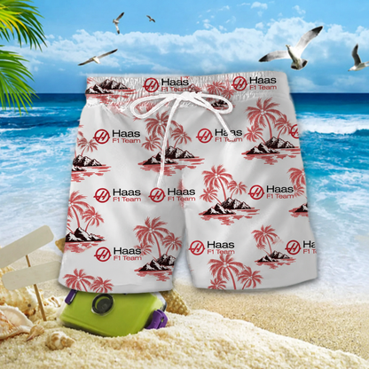 [FAN MUST-HAVE] NEW CUSTOMIZED F107 HAS HAAS UNISEX HAWAIIAN SHIRT & SHORTS SET