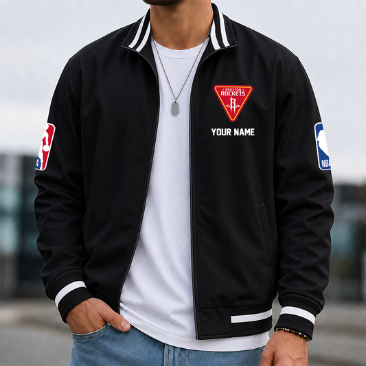 [HOT DEAL] NEW CUSTOMIZED NBA07 HRO HOUSTON ROCKETS MULTICOLOR MEN'S CASUAL JACKET