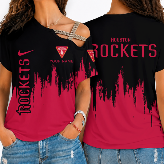 [HOT DEAL] NEW CUSTOMIZED NBA07 HRO HOUSTON ROCKETS SHOULDER SHIRT