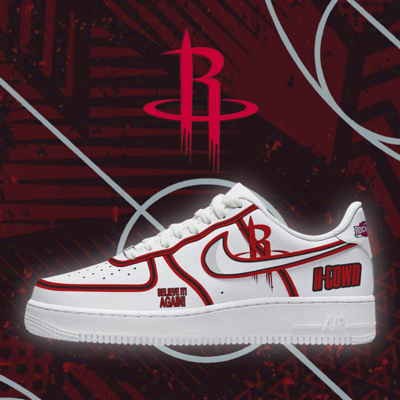 [HOT DEAL] NEW CUSTOMIZED NBA07 HRO HOUSTON ROCKETS AF1 SHOES