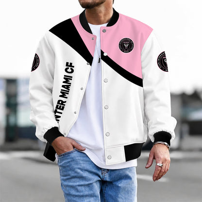 [FAN EXCLUSIVE] NEW CUSTOMIZED MLS07 IMC INTER MIAMI CF BASEBALL JACKET & SATIN VARSITY JACKET
