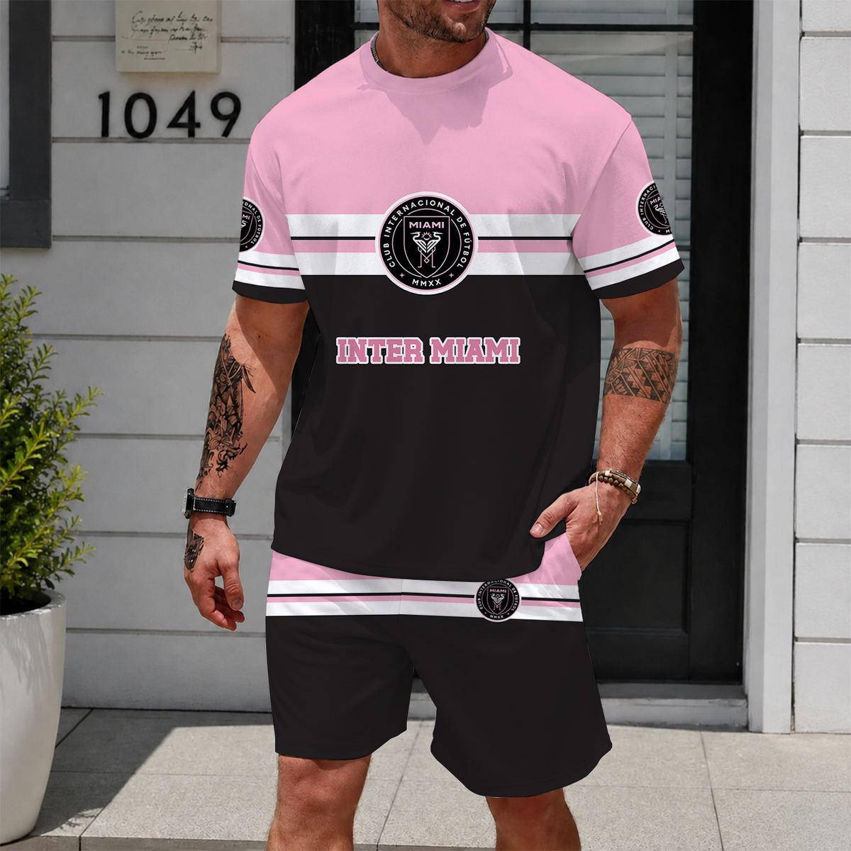[FAN EXCLUSIVE] NEW CUSTOMIZED MLS07 IMC INTER MIAMI CF UNISEX T-SHIRT & SHORTS SET