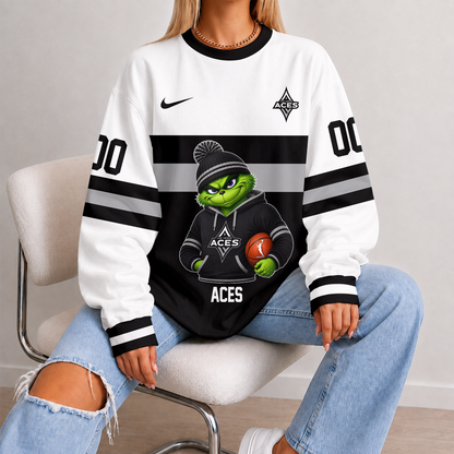 [FAN FAVORITE] NEW CUSTOMIZED WNBA07 LVA LAS VEGAS ACES UNISEX SWEATSHIRT