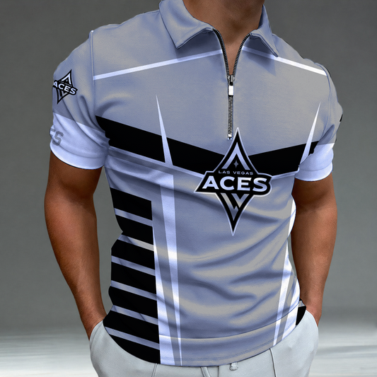 [FAN FAVORITE] NEW CUSTOMIZED WNBA07 LVA LAS VEGAS ACES POLO SHIRT
