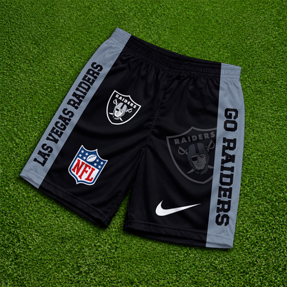 [SPECIAL OFFER] NEW CUSTOMIZED NFL07 LVR LAS VEGAS RAIDERS SHORT PANTS