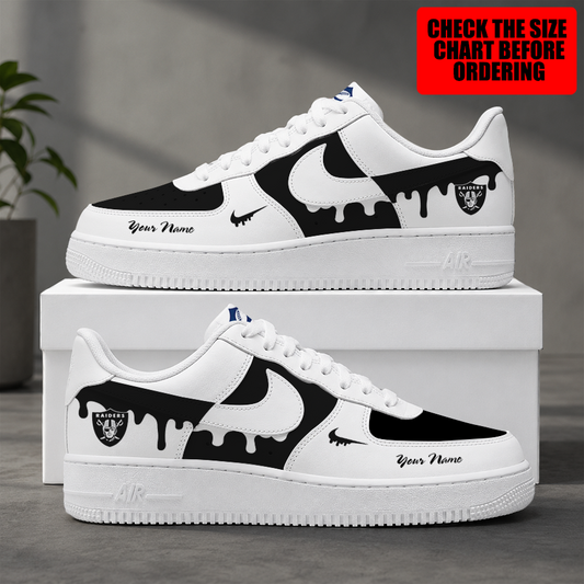 [SPECIAL OFFER] NEW CUSTOMIZED NFL07 LVR LAS VEGAS RAIDERS AF1 SHOES