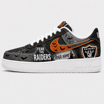 [SPECIAL OFFER] NEW CUSTOMIZED NFL07 LVR LAS VEGAS RAIDERS HALLOWEEN AF1 SHOES