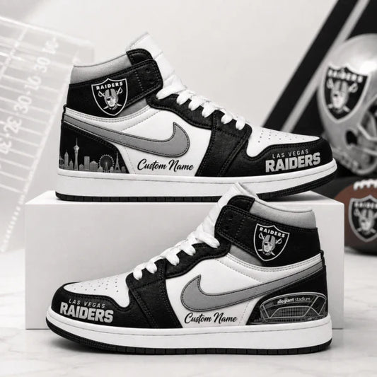 [SPECIAL OFFER] NEW CUSTOMIZED NFL07 LVR LAS VEGAS RAIDERS AIR JORDAN 1