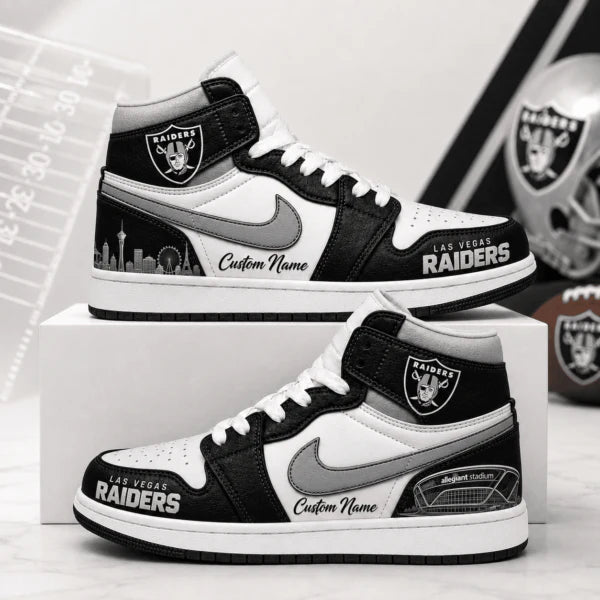 [SPECIAL OFFER] NEW CUSTOMIZED NFL07 LVR LAS VEGAS RAIDERS AIR JORDAN 1