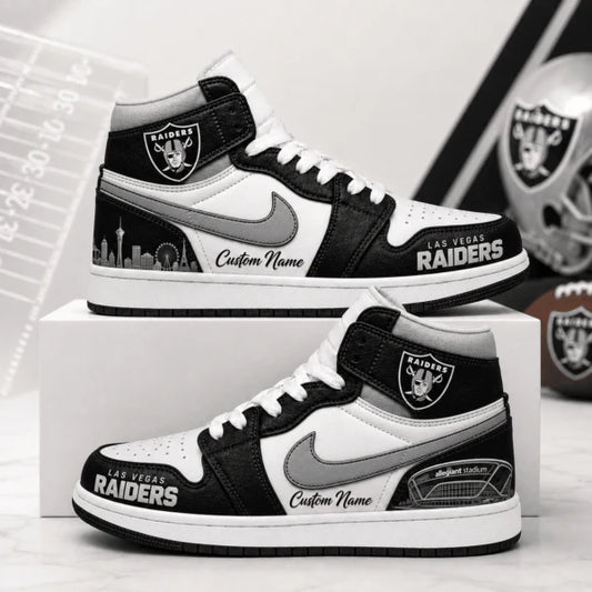 [SPECIAL OFFER] NEW CUSTOMIZED NFL07 LVR LAS VEGAS RAIDERS AIR JORDAN 1