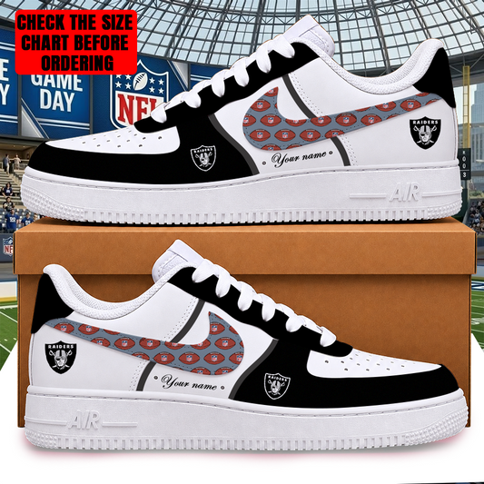[SPECIAL OFFER] NEW CUSTOMIZED NFL07 LVR LAS VEGAS RAIDERS AF1 SHOES