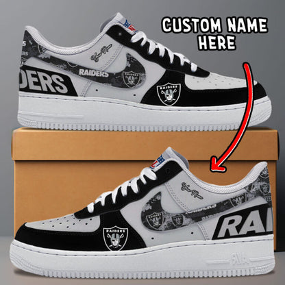 LIMITED EDITION - NEW CUSTOMIZED NFL07 LVR LAS VEGAS RAIDERS AF1 SNEAKERS