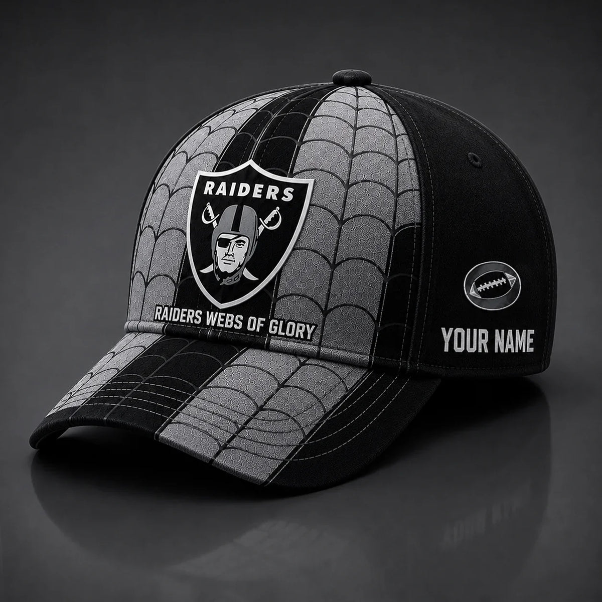 [SPECIAL OFFER] NEW CUSTOMIZED NFL07 LVR LAS VEGAS RAIDERS x SPIDER CLASSIC CAP