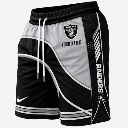 [SPECIAL OFFER] NEW CUSTOMIZED NFL07 LVR LAS VEGAS RAIDERS SHORT PANTS