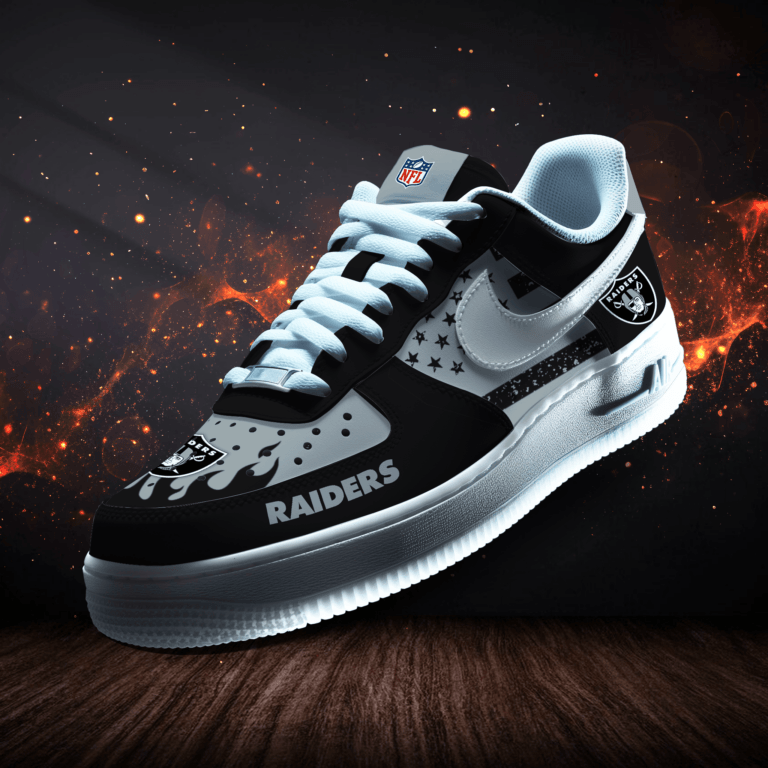 LIMITED EDITION - NEW CUSTOMIZED NFL07 LVR LAS VEGAS RAIDERS AF1 SNEAKERS
