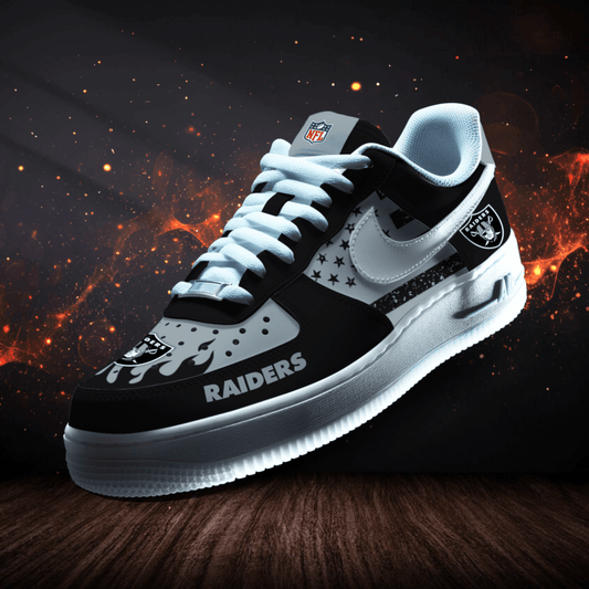 LIMITED EDITION - NEW CUSTOMIZED NFL07 LVR LAS VEGAS RAIDERS AF1 SNEAKERS