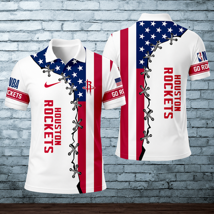 [HOT DEAL] NEW CUSTOMIZED NBA07 HRO HOUSTON ROCKETS POLO SHIRT
