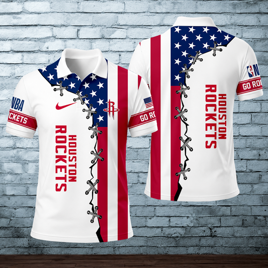 [HOT DEAL] NEW CUSTOMIZED NBA07 HRO HOUSTON ROCKETS POLO SHIRT