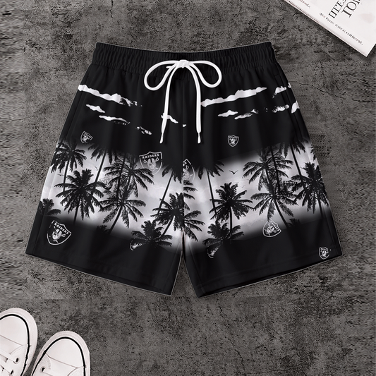 [SPECIAL OFFER] NEW CUSTOMIZED NFL07 LVR LAS VEGAS RAIDERS SHORT PANTS