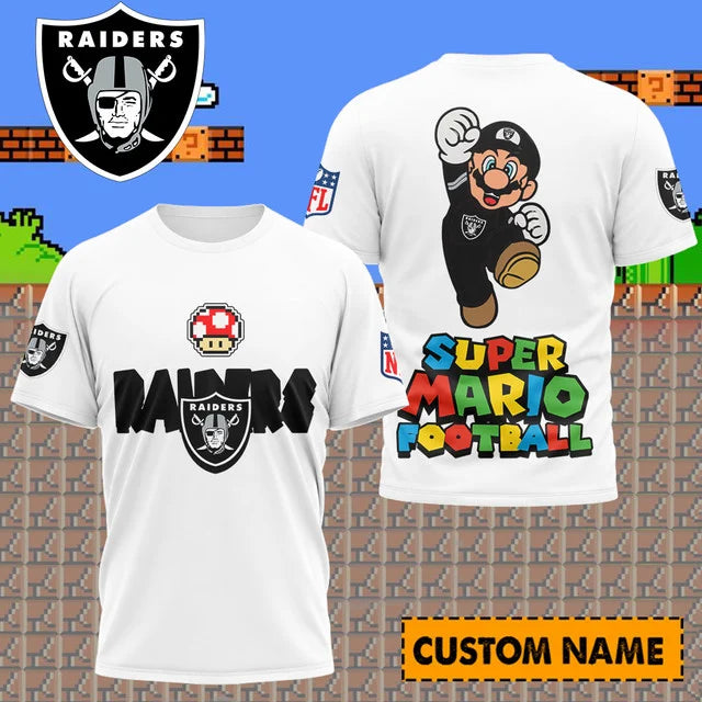 [SPECIAL OFFER] NEW CUSTOMIZED NFL07 LVR LAS VEGAS RAIDERS SUPER MARIO T-SHIRT, HOODIE, ZIP HOODIE