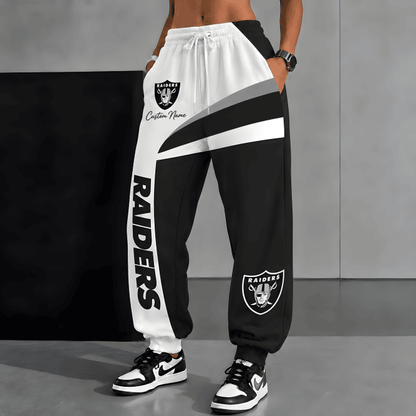 [SPECIAL OFFER] NEW CUSTOMIZED NFL07 LVR LAS VEGAS RAIDERS SWEATPANTS