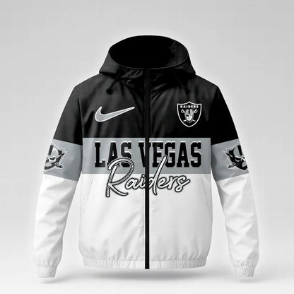 [SPECIAL OFFER] NEW CUSTOMIZED NFL07 LVR LAS VEGAS RAIDERS WINDBREAKER JACKET